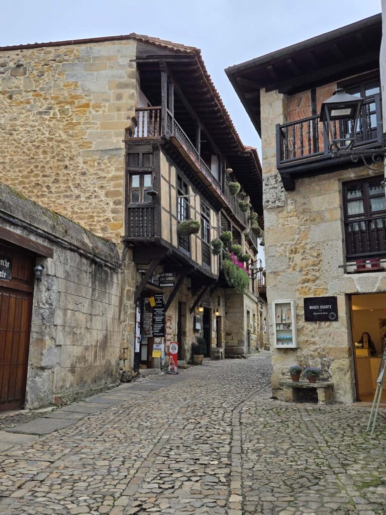 Santillana del mar con perro