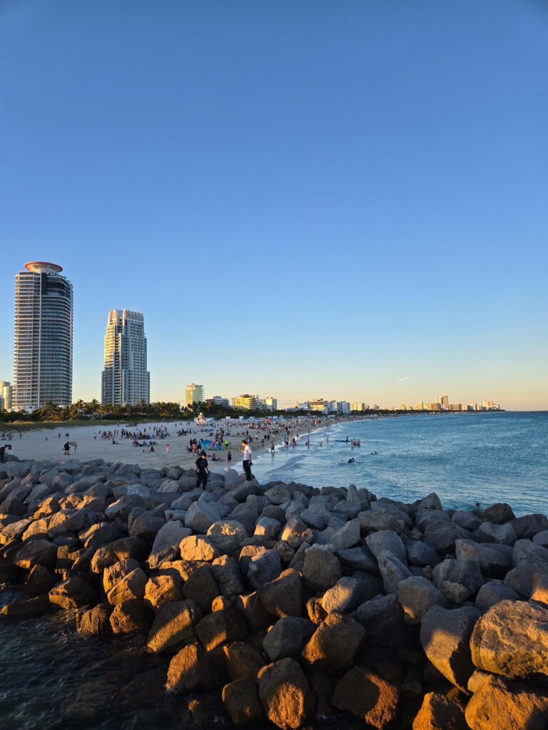 South Pointe Park Miami atardecer muelle